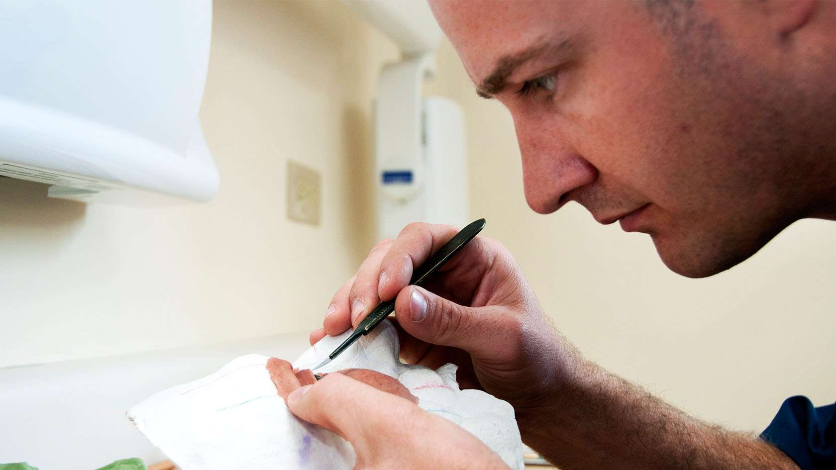medical laboratory airman conducting inspection