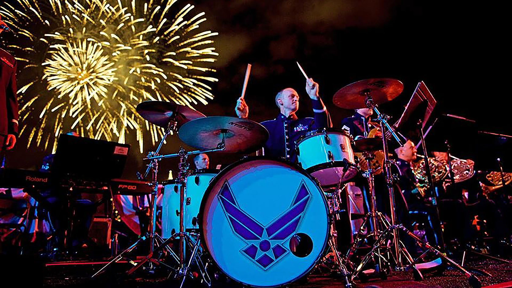 Airman on drums