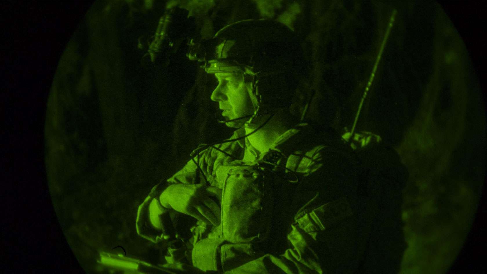 TACP officer in night vision