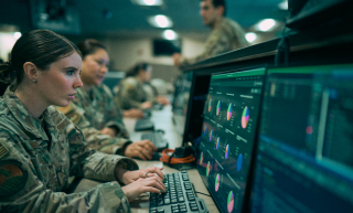 Medical staff working on patient