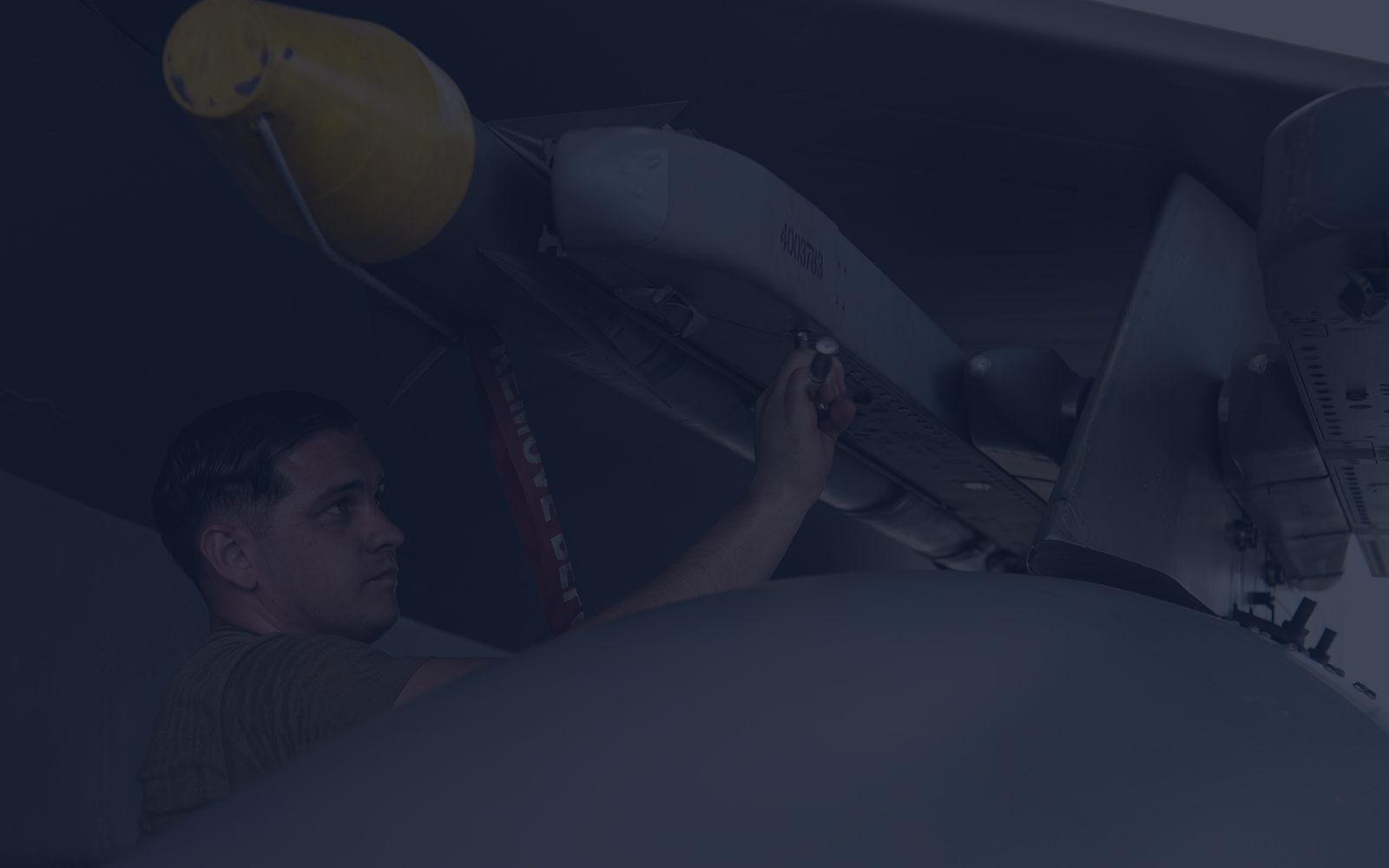 Airmen working on aircraft