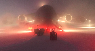 airplane in the artic