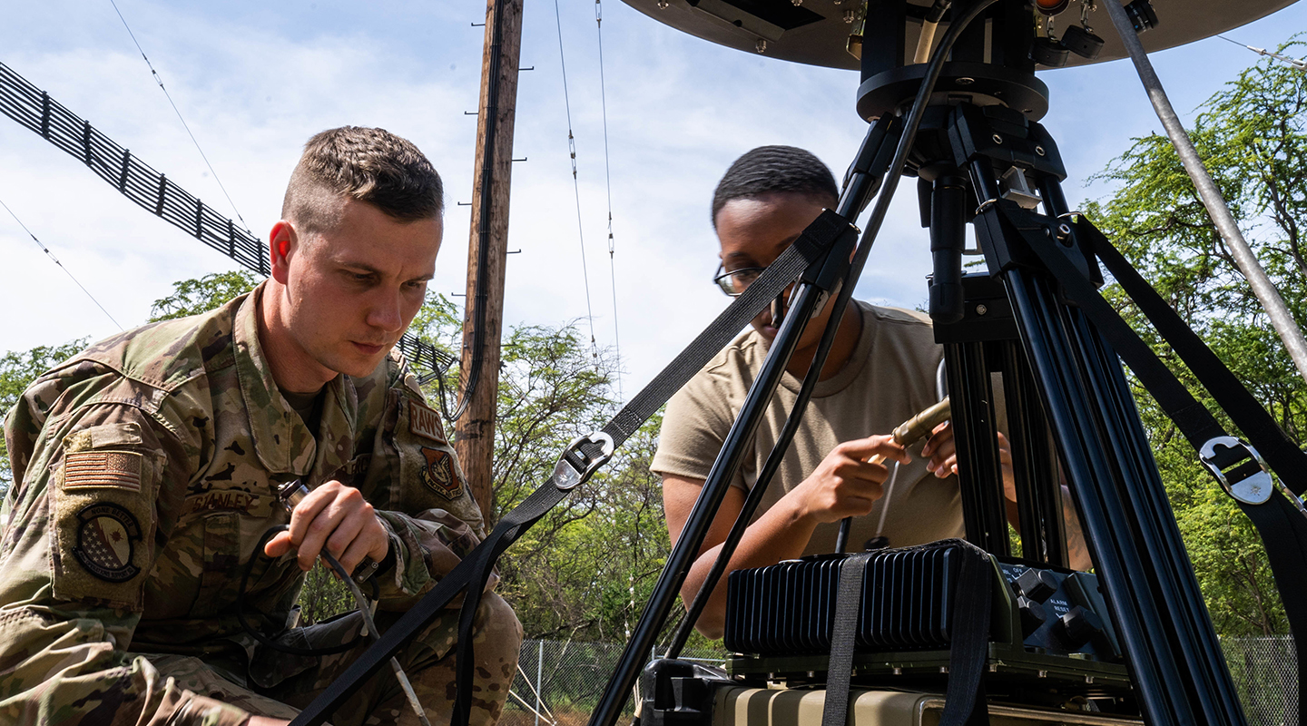 airman working outdoors