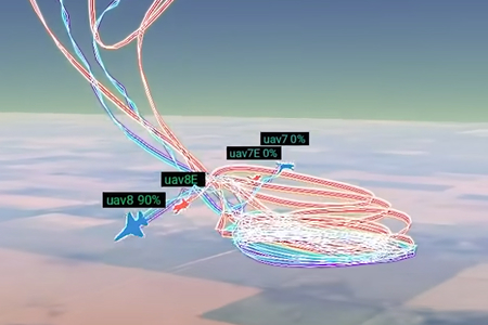 AI redering of planes in a dog fight