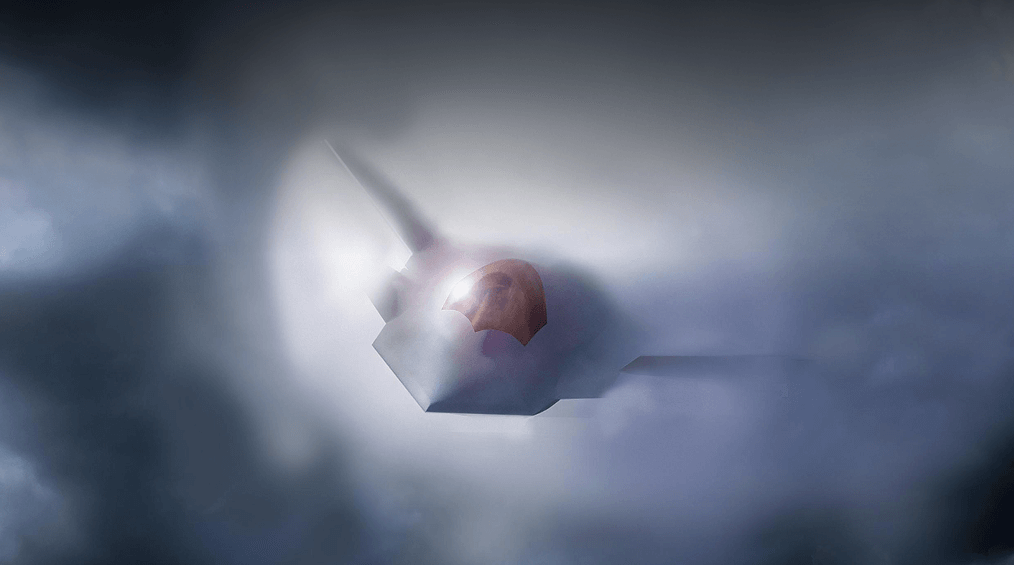 aircraft breaking through clouds