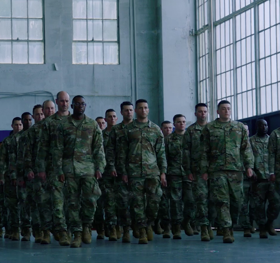 airmen standing in formation