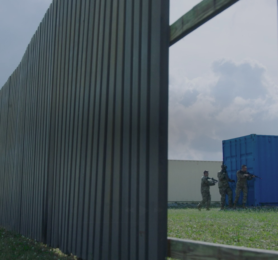 airmen outside training