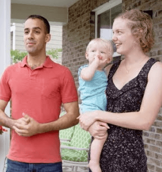 Man and woman with baby