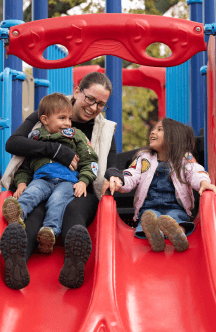 Airman with two children